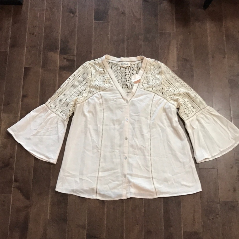 NWT Pink Blush Maternity Top Cream M